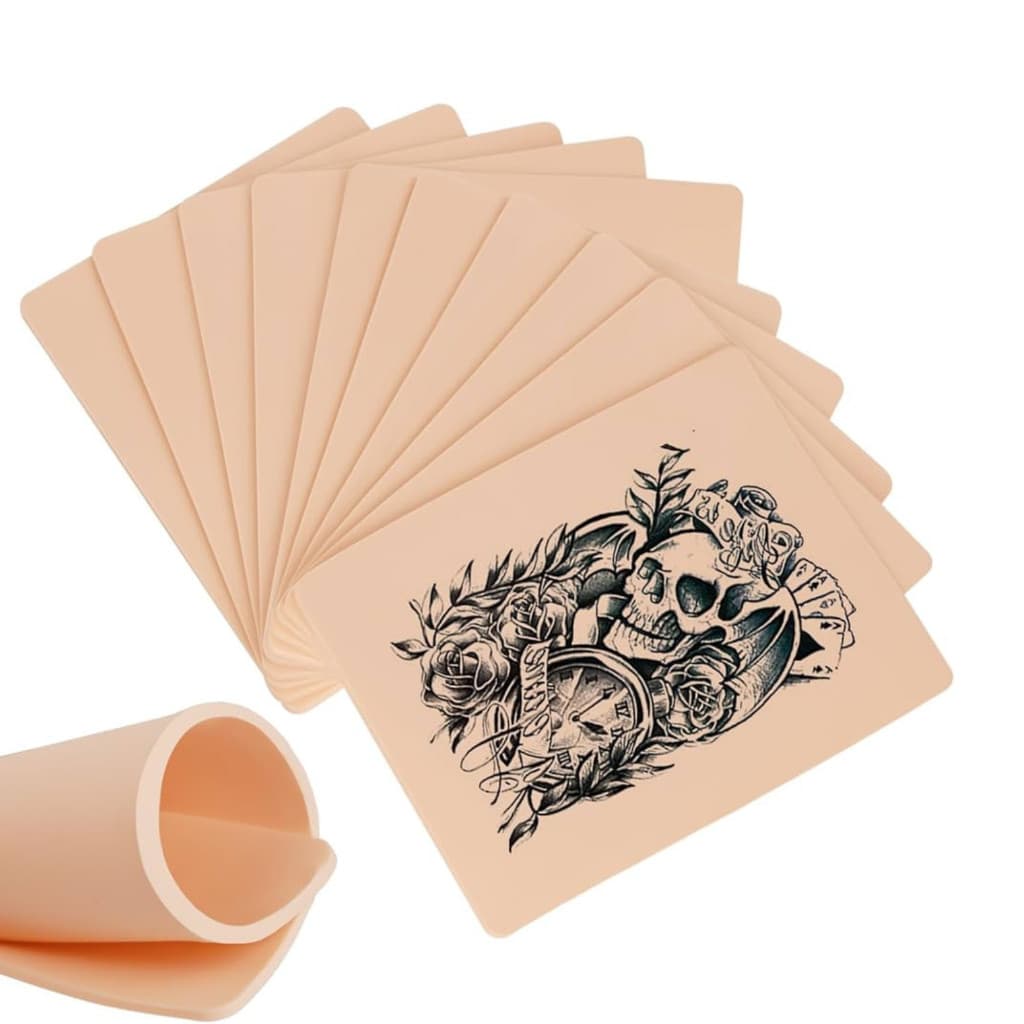 Kit 1-4 Pele Artificial Treino Tattoo Tatuagem Microblading Micropigmentação