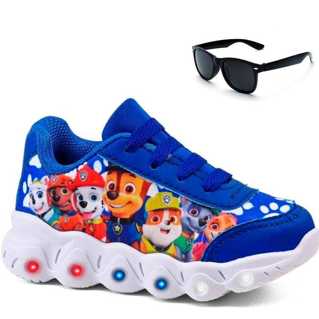 Kit de Tênis Paw Patrol para Meninos com LED
