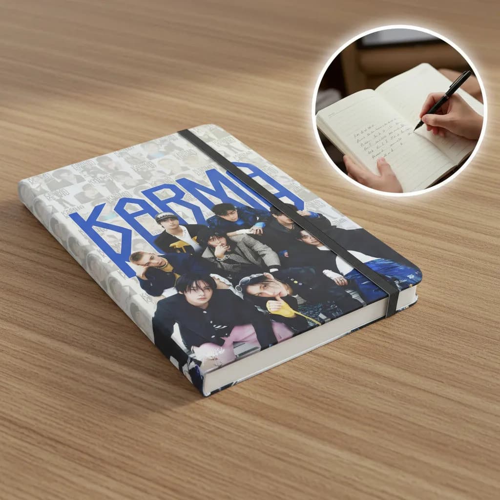 Caderno Sketchbook Ou Anotações Karma Stray Kids  21x14cm