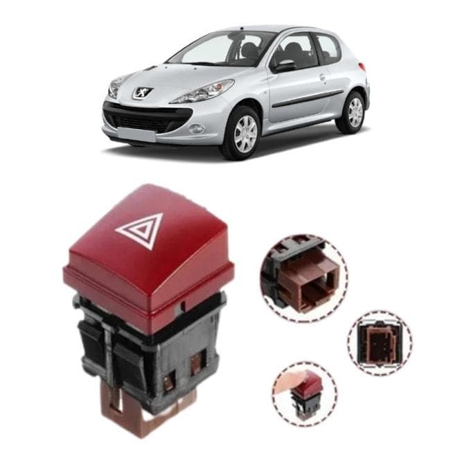BOTÃO DA LUZ DE EMERGÊNCIA PEUGEOT 207 2008 A 2014 96472122