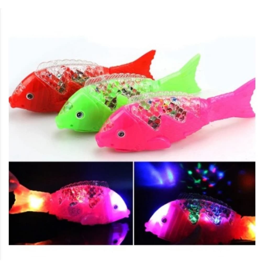 Peixe  Elétrico musical com luz LED e brinquedo que abanam o rabo Crianças