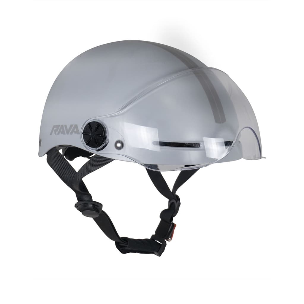 Capacete Coquinho E-Bike Rava Tsw Scooter Eletrica Cinza