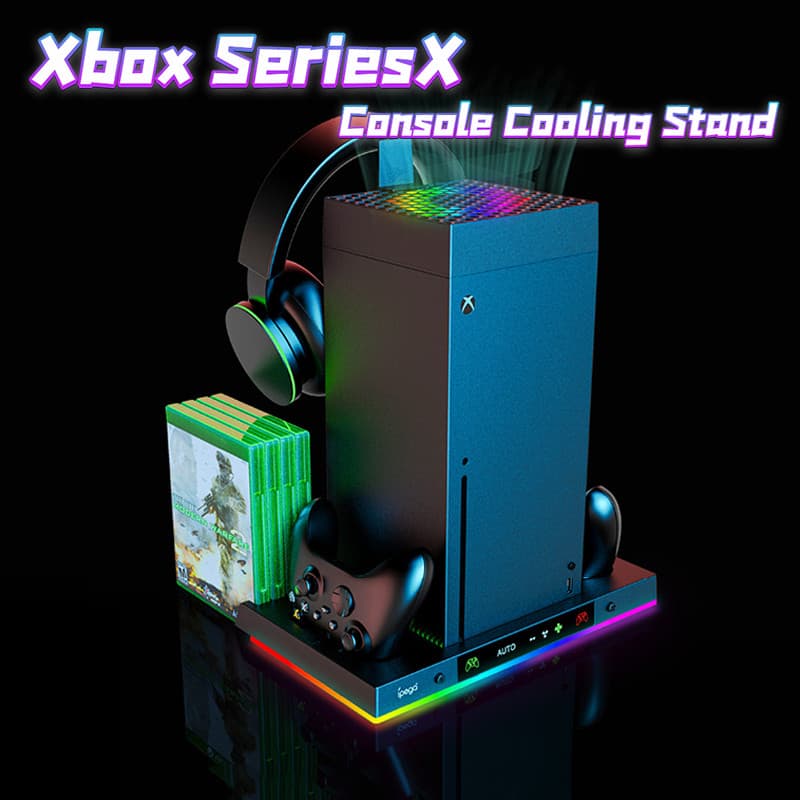 Ventilador De Resfriamento Com Controle De Temperatura Inteligente Suporte Vertical Xbox Series X Acessórios Para Consol