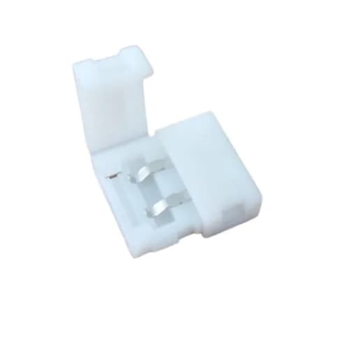 10 Emenda Conector 10mm Fita Led 5050 Cor Única 2 Vias Emenda De Pressão Sem Solda
