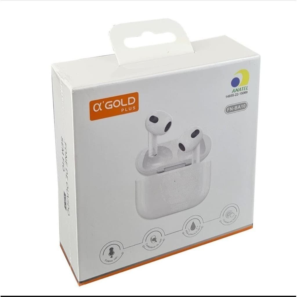 Fone de Ouvido Bluetooth AirPods A´Gold  Pro FN-BR3 FN-BA10 Premium Original
