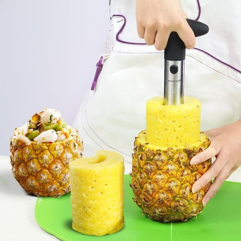 Descascador e Fatiador de Abacaxi Espiral Aço Inox Prático Na Cozinha