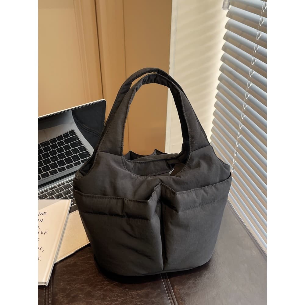 Multi-bolso simples cesta de vegetais bolsa feminina alça Casual saco de pano leve pequeno saco Commuter All-Match Bento