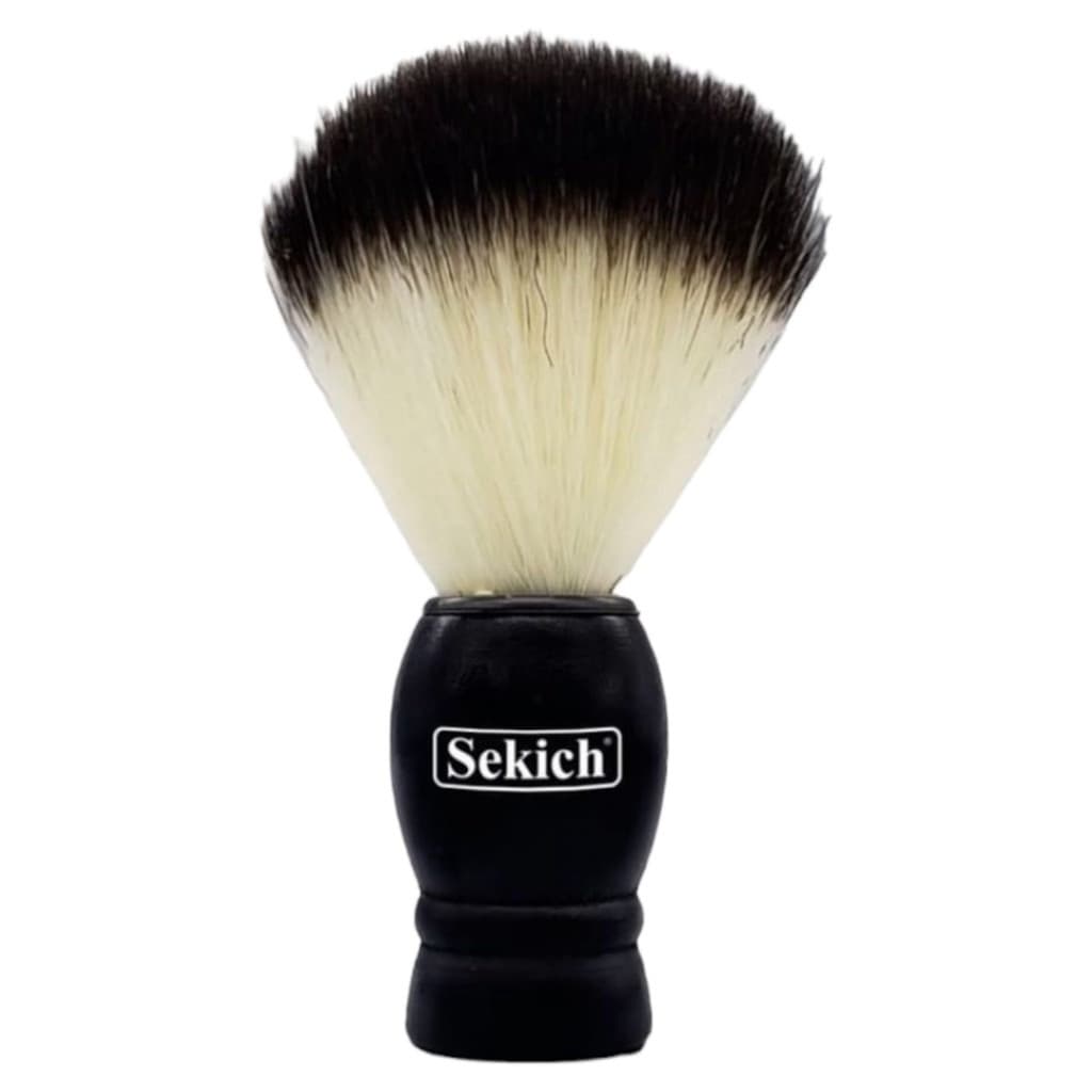 Pincel de Barba Cerdas Mistas Naturais Gold Sekich Preto