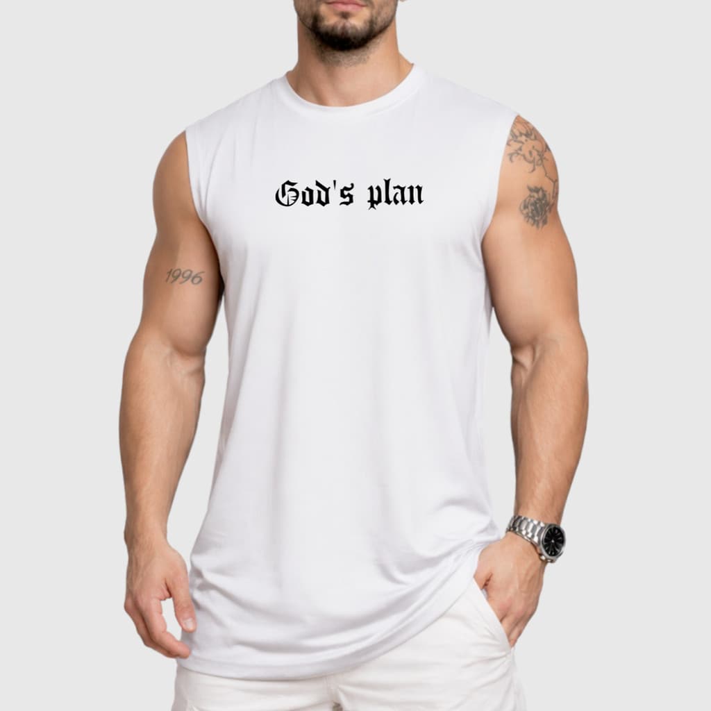 Regata Oversized Camiseta Masculina Gods Plan 100% Algodão CS camisa