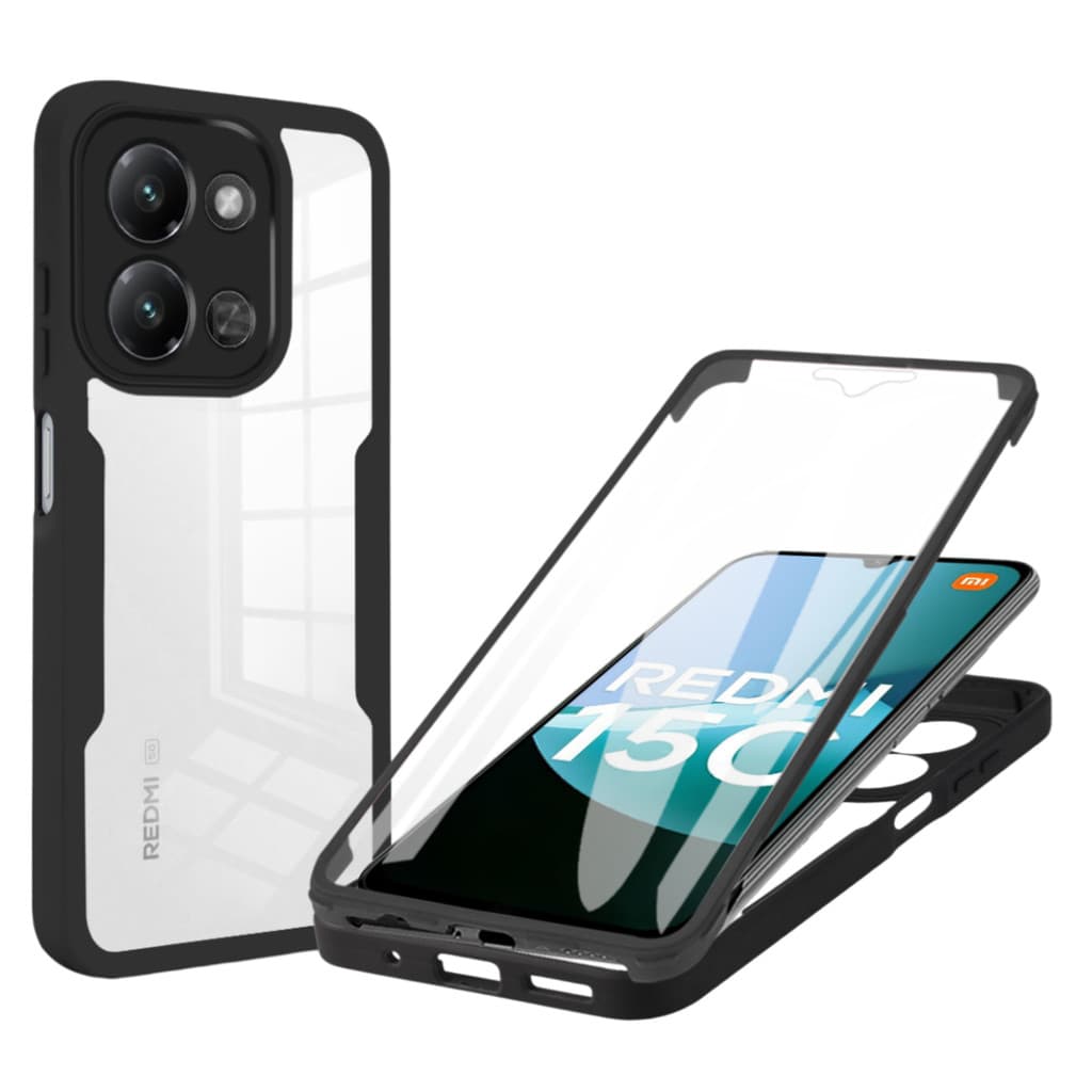 360 Corpo Inteiro Frente + Volta Caso Claro Para Xiaomi Poco X8 M8 X7 X6 F8 M7 M6 Pro C85 C75 C65 Silicone À De Choque