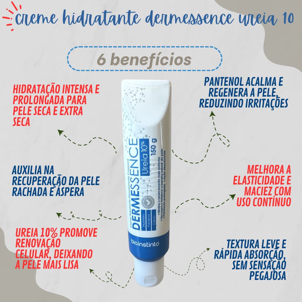 Creme Hidratante Corporal Dermessence Pele Seca Extra Seca C/ Ureia 10% Pantenol 150g