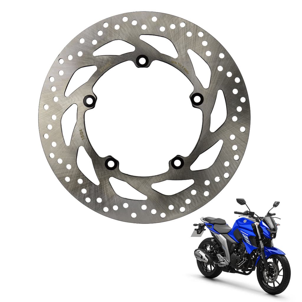 Disco De Freio Moto Dianteiro Yamaha FZ25 Fazer 250 ABS Anos 2018 2019 2020 2021 2022 2023 2024