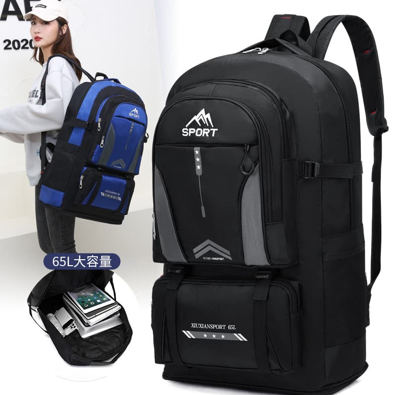 [Extensível] Mochila Super grande capacidade, resistente ao desgaste, esportiva, bolsa de viagem ao ar livre, masculina,