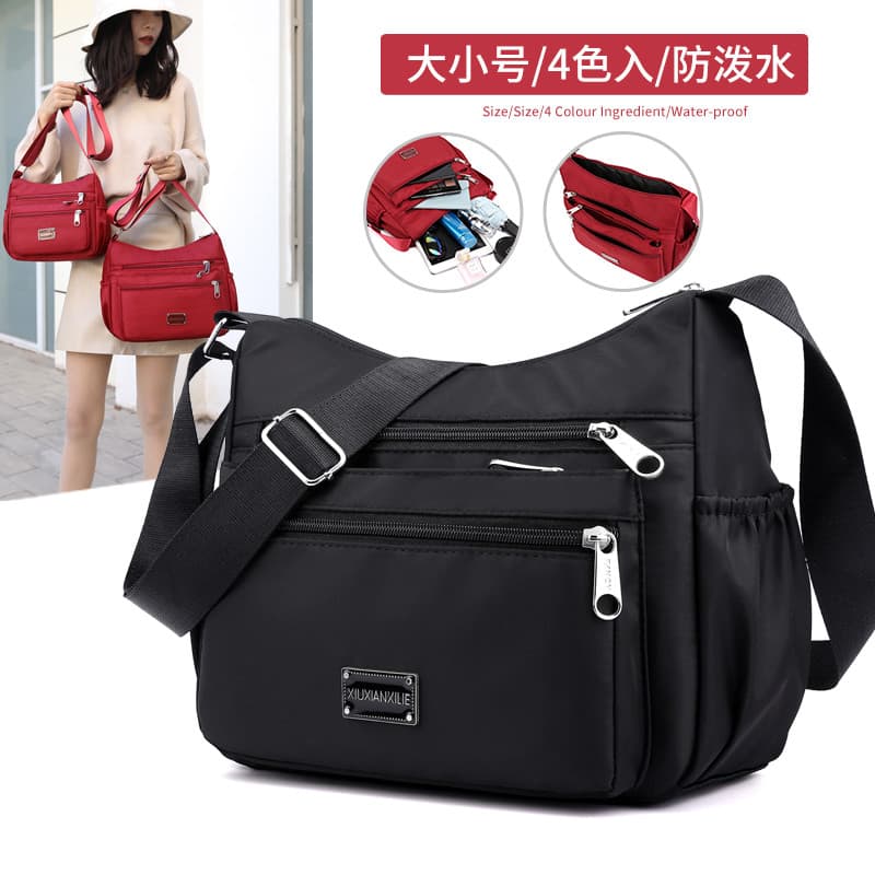 Bolsa de lona feminina 2025 novo estilo Oxford pano ombro mensageiro saco de meia-idade idosos grande capacidade saco de