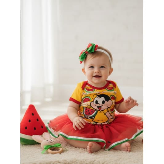 Body Infantil De Bebê Temático Magali, Turma da Monica Promoção