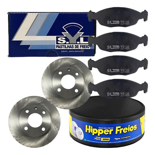 Kit 2 Disco Pastilha Gm Celta Prisma Classic 1.0 2010 2012..