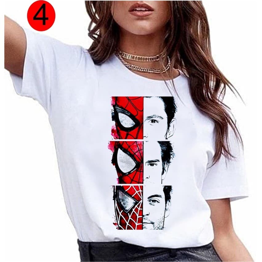 Camiseta t-shirt spider man , homem aranha , tom, andrew, e tobey, blusa feminina geek marvel, cinema,