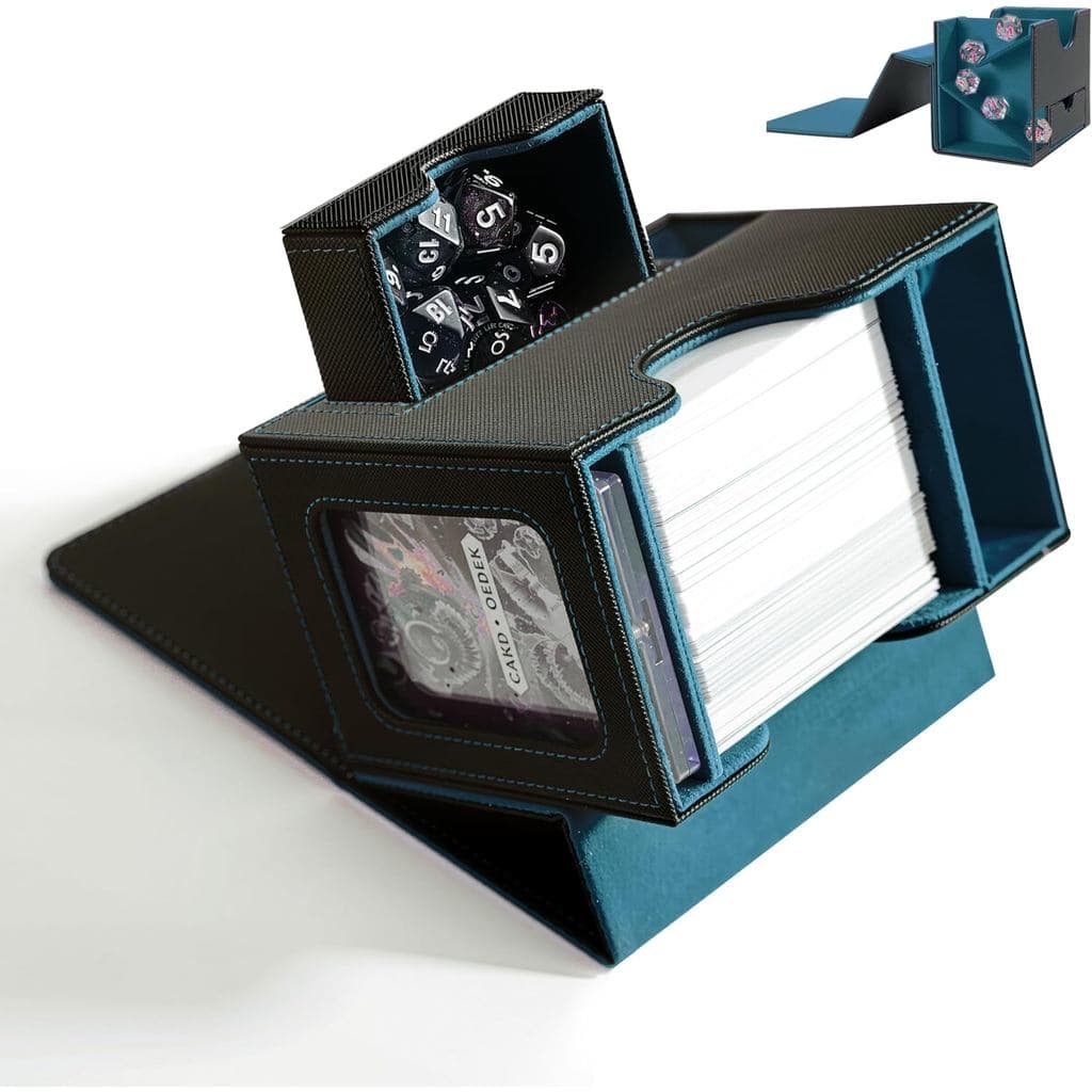 Commander Deck Box Para MTG Com Bandeja De Dados-Caixa De Baralho De Cartas Cabe Em 100 Cartões De Manga Dupla E Tijolo