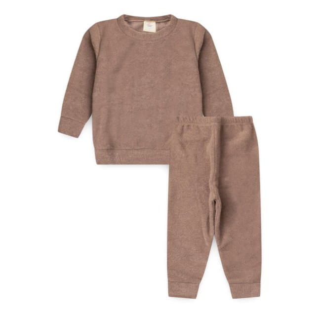 Conjunto Plush Boucle - Marrom