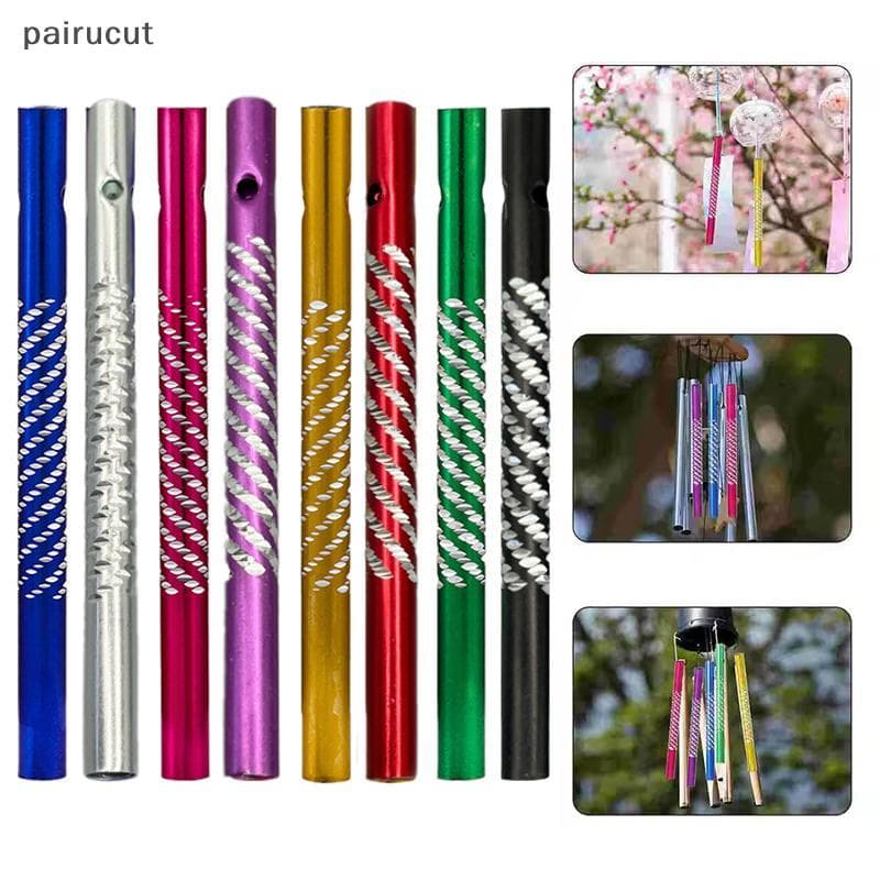 Uiu 50 Peças Tubo De Alumínio DIY Material De Carrilhão De Vento Tubos Coloridos Para Decoração E Artesanato Interno Ext