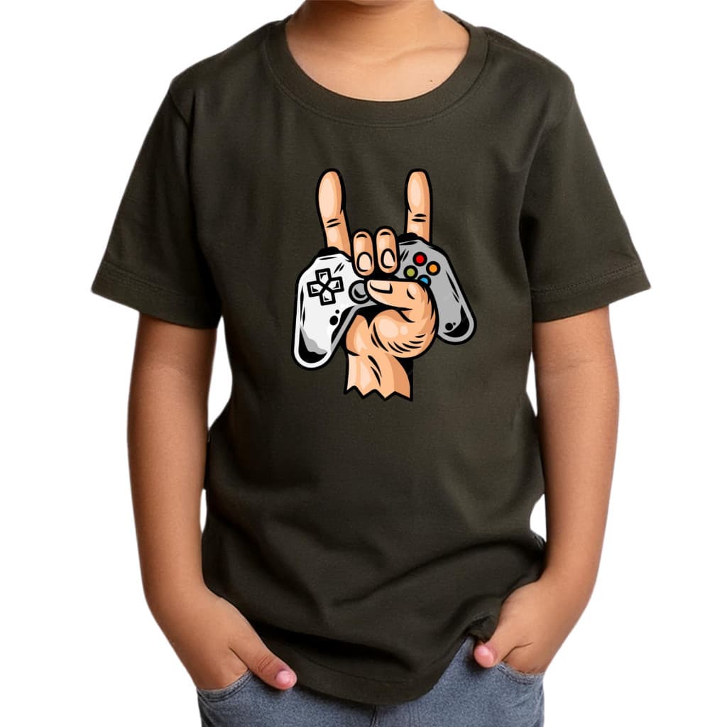 Camiseta Infantil Game Play Estampa Divertida Jogo Camisa Criança Volta as Aulas Verão