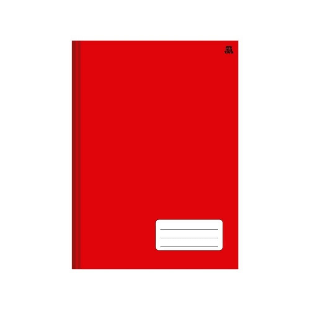 Caderno Pequeno Costurado com Capa Dura Vermelho 96 Folhas 14x20cm Escolar Resistente