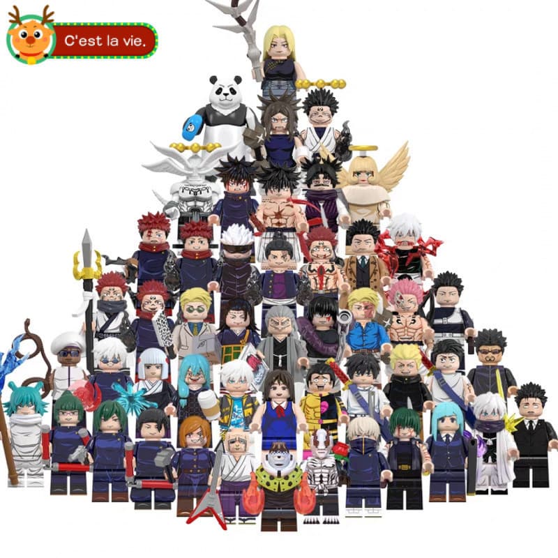 Brinquedos do dia das crianças blocos de construção educacionais presentes de aniversário Warlocks decoração Gojo