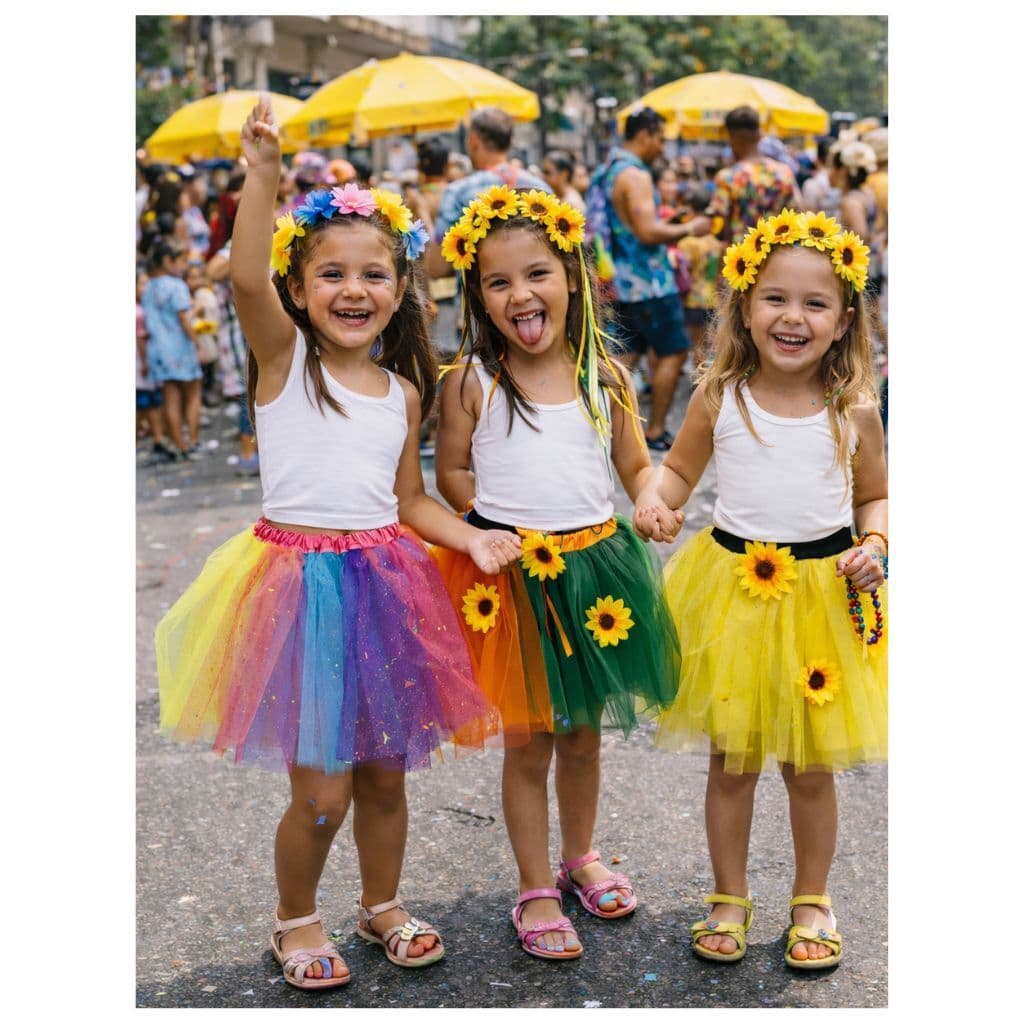 Fantasia Infantil Flores - Saia e Tiara/Arco