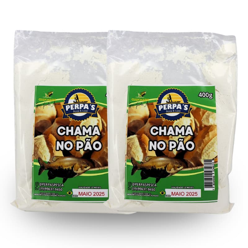 Kit C/ 2 Unidades Massa Chama no Pão Perpas Pesca (400g cada)