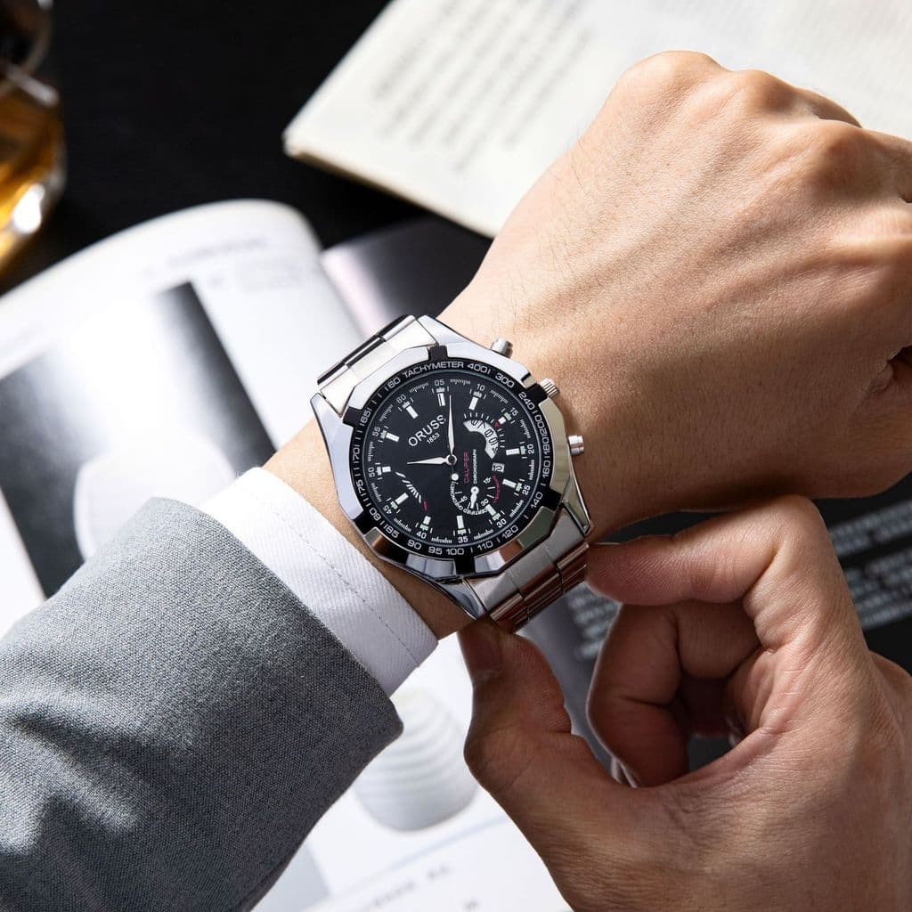 Relógio Masculino Novo Estilo | Movimento Automático, Pulseira de Aço, Calendário e Luminoso