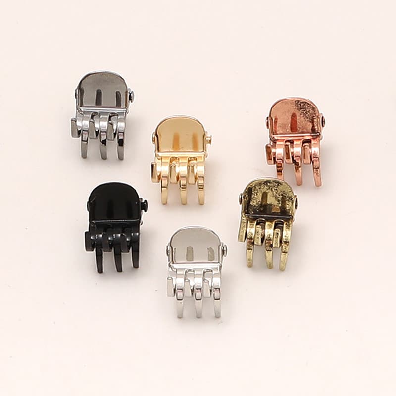 Mini Garras De Cabelo Liga Metal Pequenas Presilhas Vinatge Ouro Prata Cor