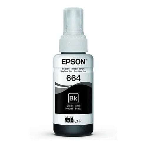Refil de Tinta de 2 Cores Epson T664120-2P Preto 70ml - REEMBALADO