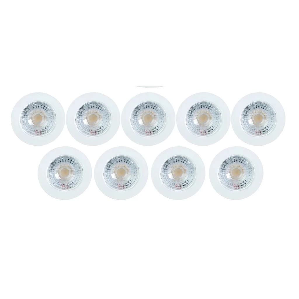 Kit Spot Led 5w Redondo Embutir (6500k) (4000k) (3000K) Branco Bivolt Para Gesso ou Sanca