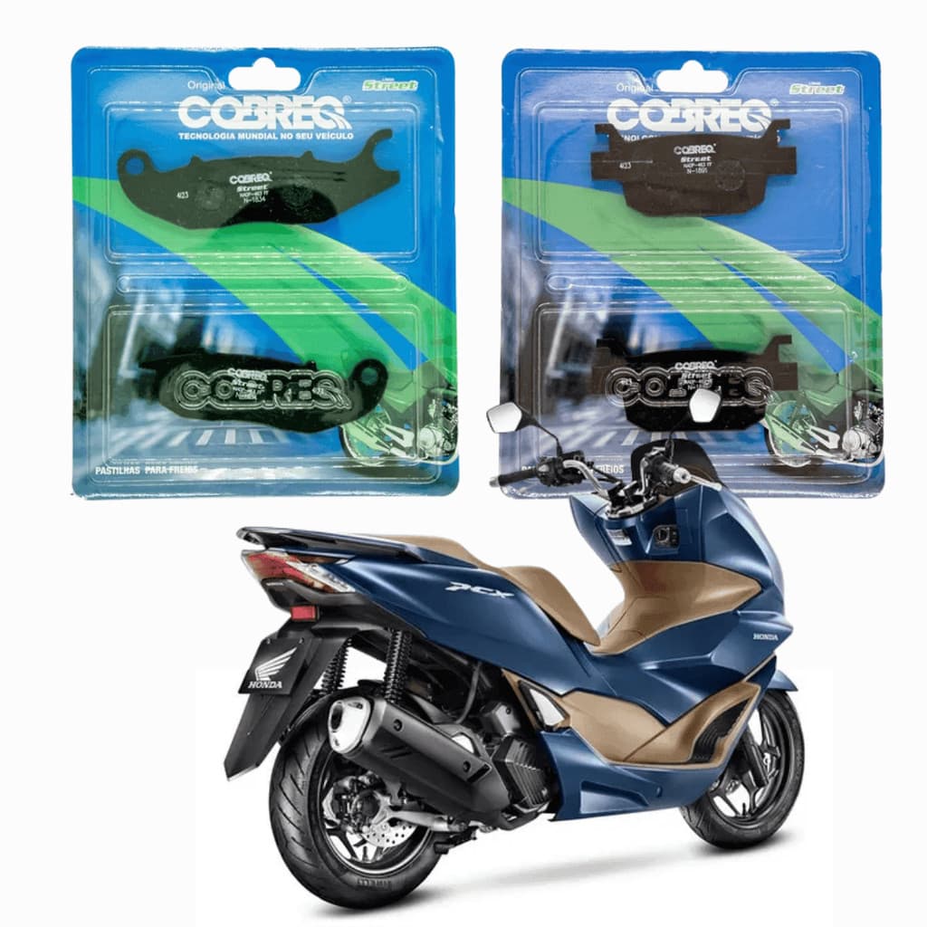Kit Pastilhas Freio Dianteira + Traseira PCX/ADV 150/160 ABS 2020 2021 2022 2023 2024