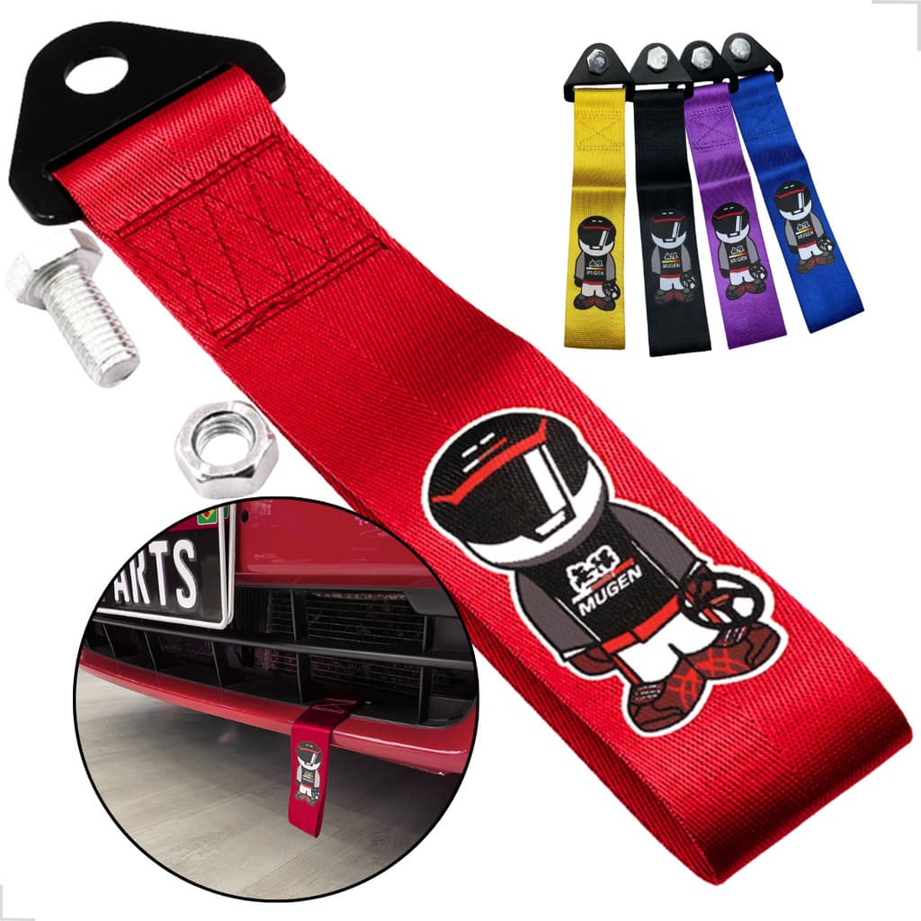 Tow Strap Hook Mugen Piloto Fita Engate Reboque Universal Jdm