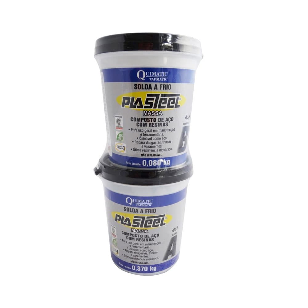 PQ1 Solda a Frio Para Reparos gerais Plasteel Massa Quimatic Tapmatic 450G