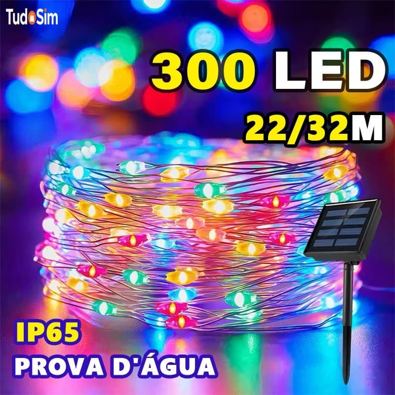 22M/32M LED Solar Luzes Corda Lâmpada Ao Ar Livre De Fadas À Prova D'água para Decoração de Jardim árvore de natal
