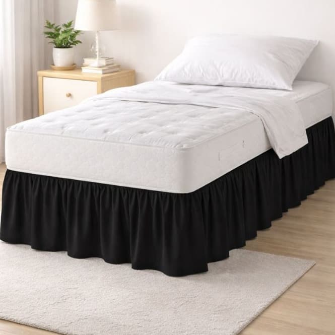 Saia  Para Cama Solteiro Box  Com Elástico basic