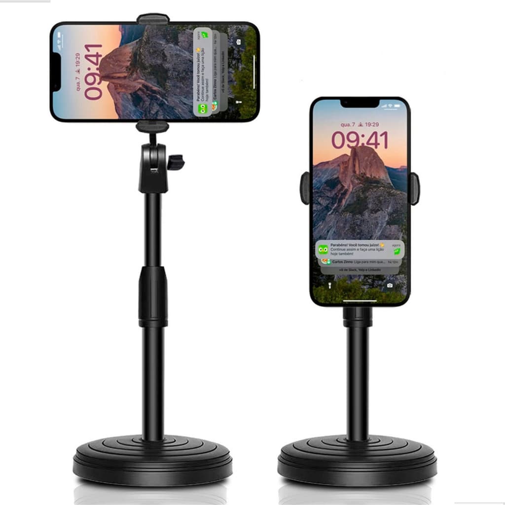 Suporte Apoiador De Celular Mesa Tripé Selfie Regulagem 360°