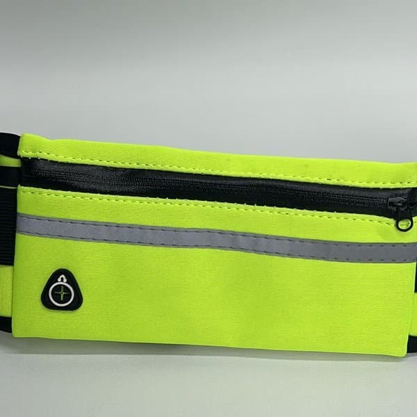 Pochete Esportiva para Corrida com Porta Garrafa – Pochete Fitness Ajustável para Celular, Caminhada Verde Claro