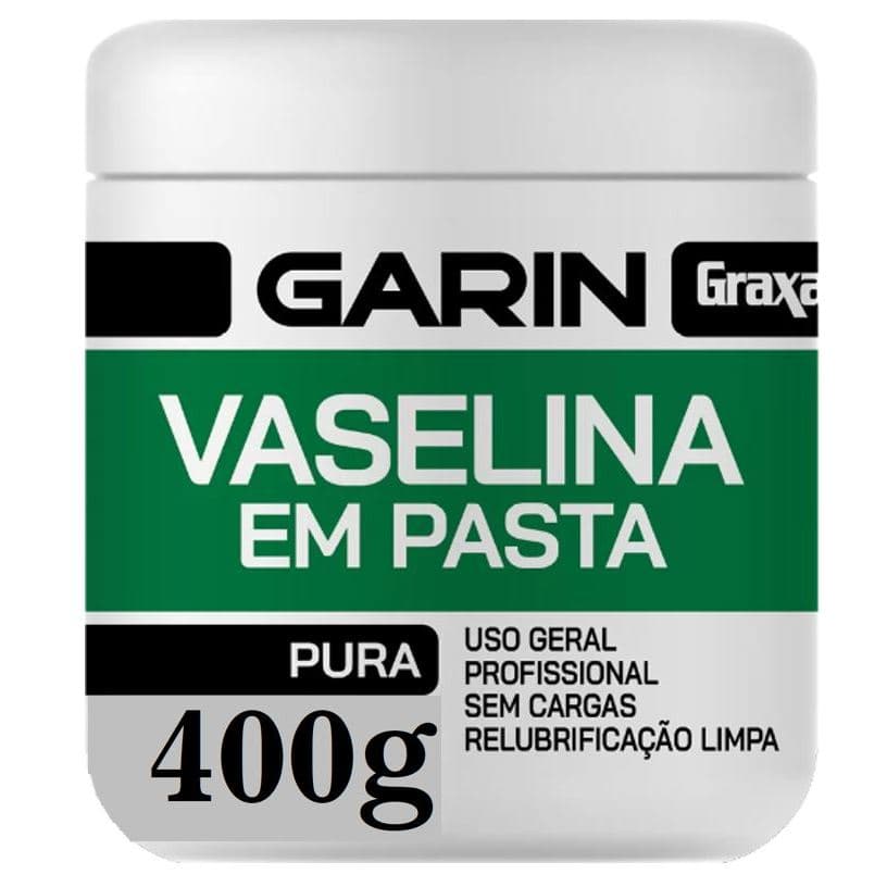 400g Vaselina Branca Garin - Multiuso, Lubrifica Trilhos e Dobradiças, Proteção Duradoura, Pasta Pura, Passagem de Cabos