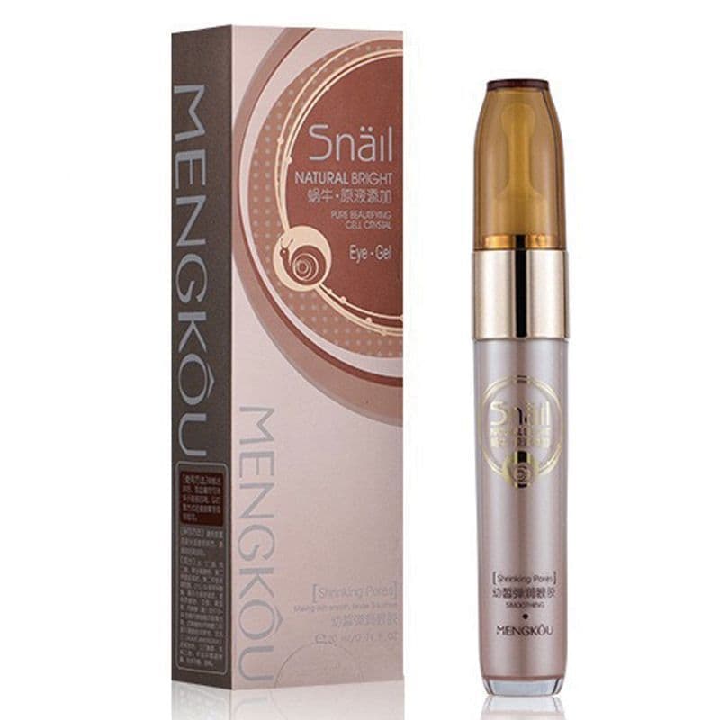 Genuíno frete grátis Mengkou caracol jovem elástico Gel para os olhos essência remover linhas finas creme para os olhos