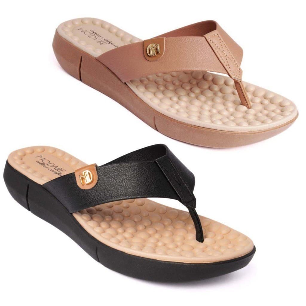Chinelo Ortopedico Modare Feminino Esporão Massageador Macio Camel