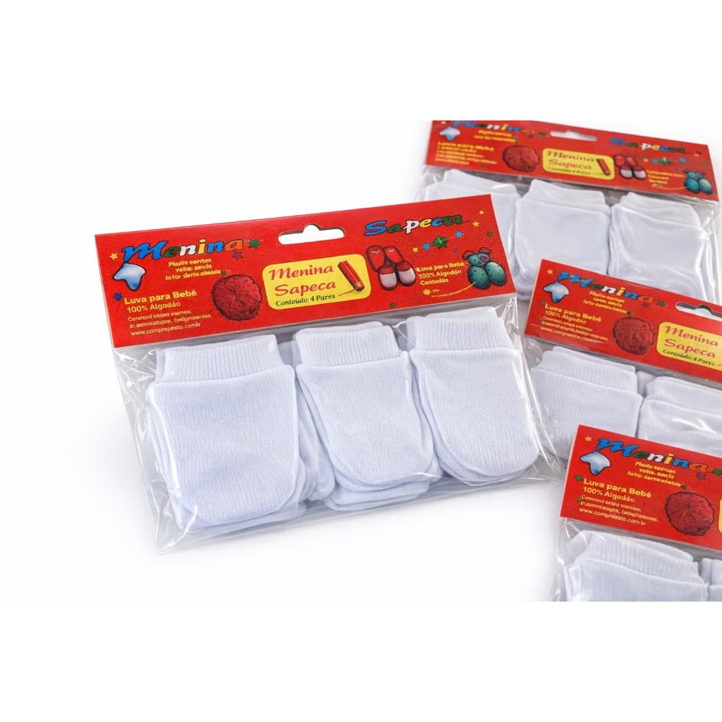 Kit 3 Pares de Luvas para Bebê Antiaranhão – Macias e Quentinhas para Recém-Nascido