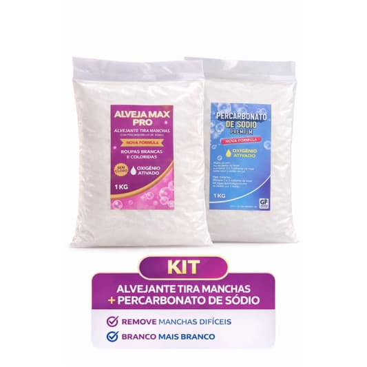 COMBO PERCABONATO 100% PURO + ALVEJANTE  2KG