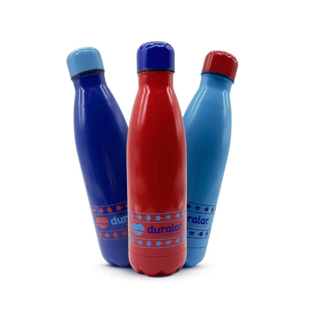 Kit 3 Garrafas Térmicas Aço Inox 500ml Várias Cores Duralar