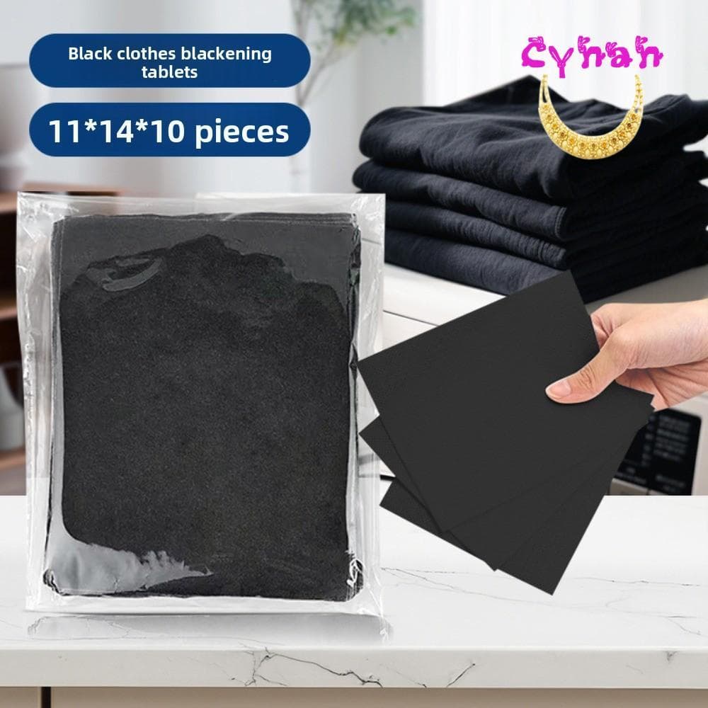 CYNAN 1/10 Unidades De Folhas Restauradoras De Roupas Pretas , Filme De Escurecimento Universal Antidesbotamento , Lavan