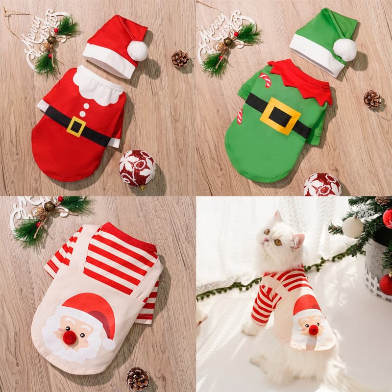 Roupas De Natal Para Cães Fantasia De Transformação De Papai Noel Gato Animais De Estimação