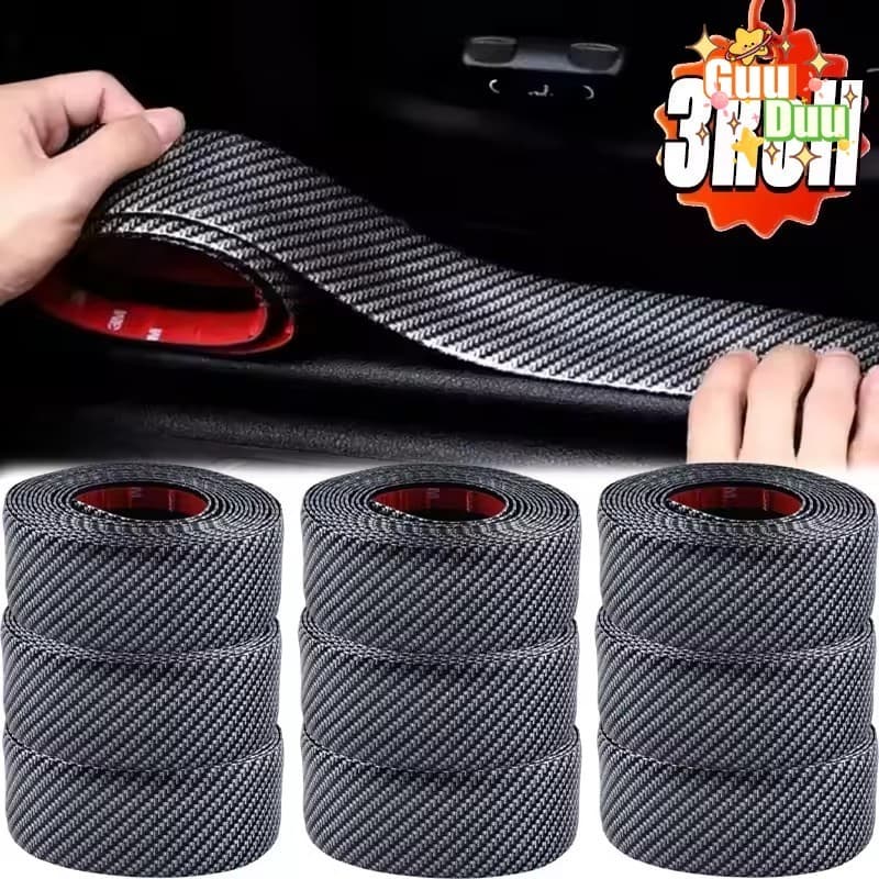[Guudu] Protetor De Soleira De Porta De Carro-Fita De Filme De Pára-Choque-Malas-Acessório De Estilo Automático-Adesivo
