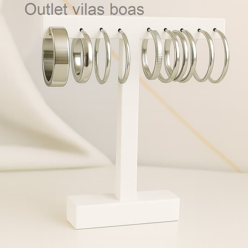 Argolas de Aço Inox Com Brinco de Strass U4ED